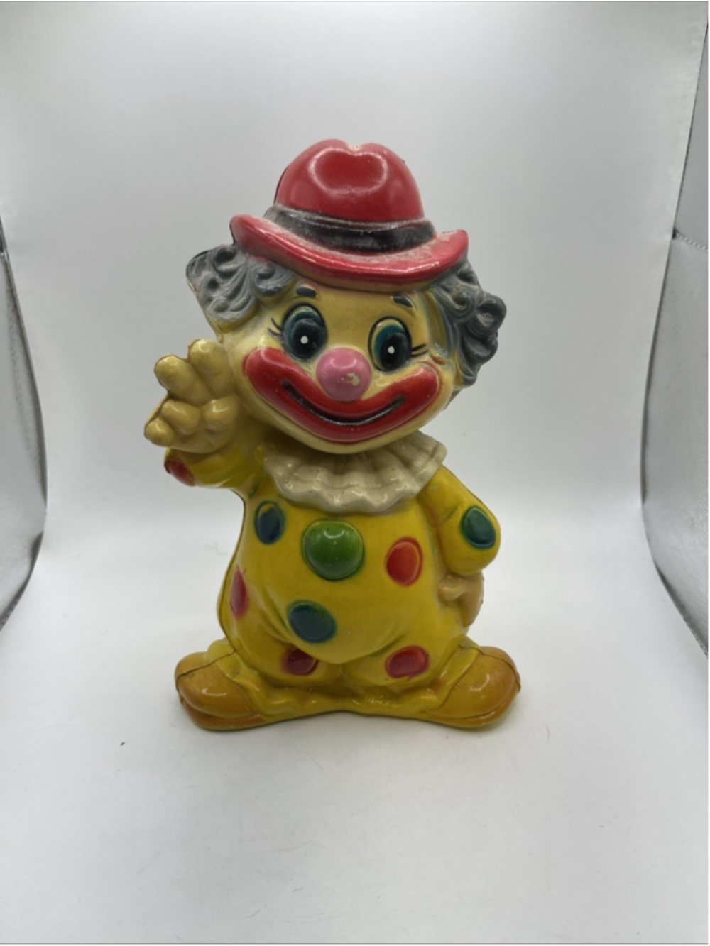 Vintage Blow Mold Clown Bank Birthday Party Display Collectible Child’s Bank